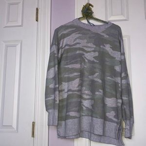 Oversized sweatshirt.  Camo  pattern